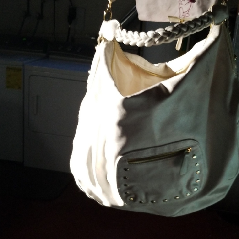 Large white hobo bag